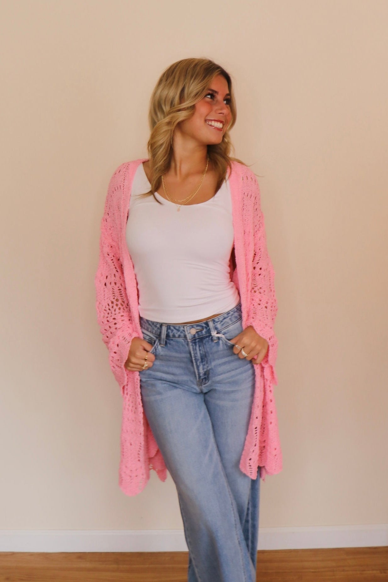 Wild Thread Cardigan in Barbie