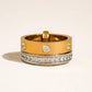 Greyson 18K Gold Non-Tarnish Two-Tone Crystal Band Ring: Multi-Colored