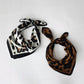 Sylvie Leopard Square Scarf: Brown