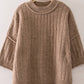 Mocha Memories Cropped Ribbed Knit Sweater