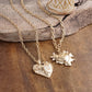 Heartbound Muse – Long Heart Necklace in Gold & Pearls: Spiky