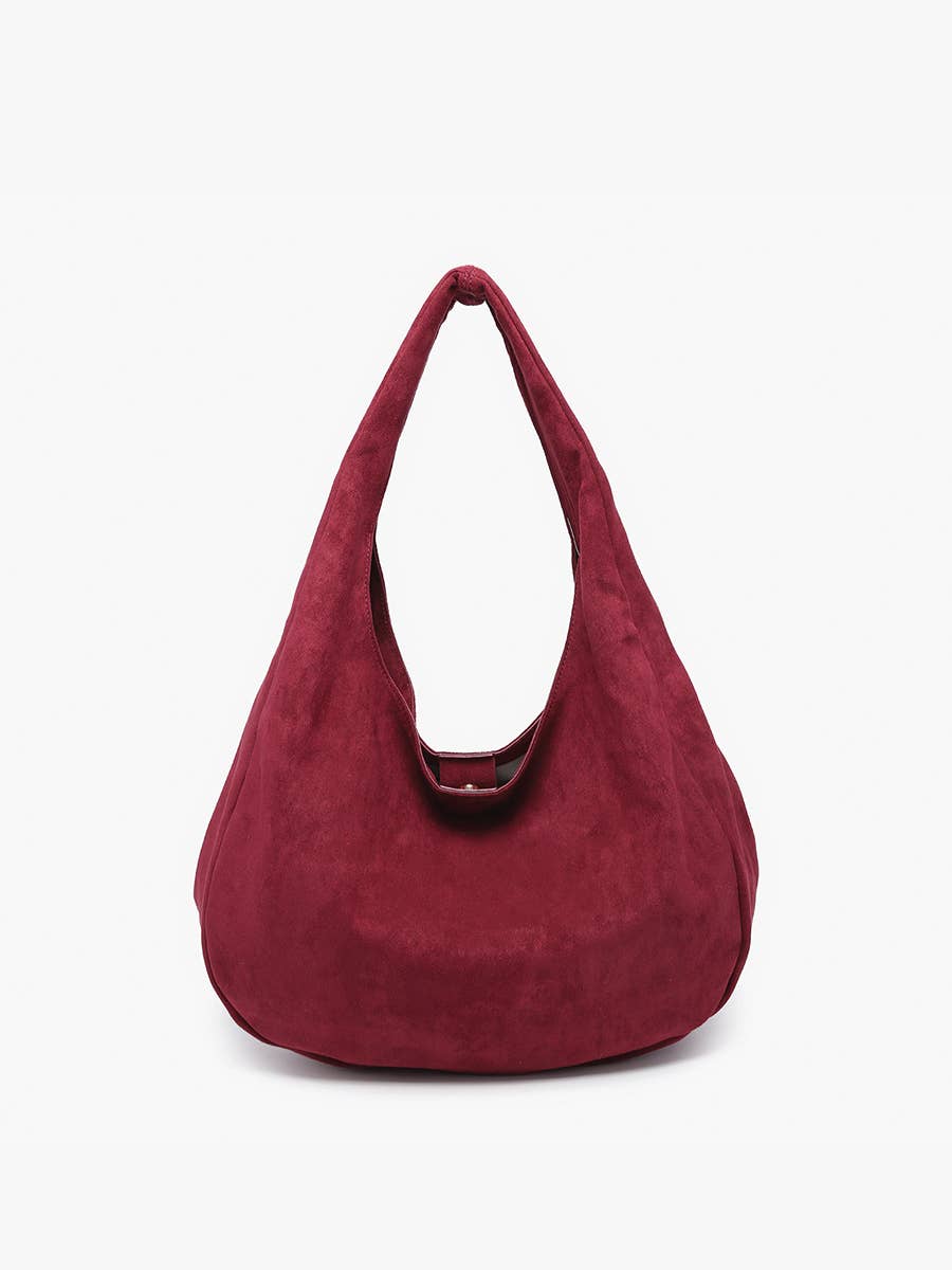 Katherine Slouchy Round Hobo Bag: Wine