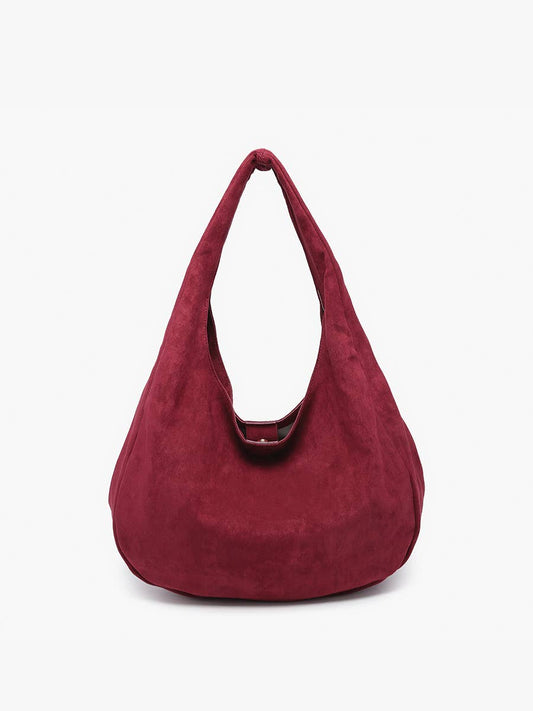 Katherine Slouchy Round Hobo Bag: Wine