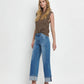 Vervet High Rise Cuffed Wide Leg Jeans