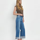 Vervet High Rise Cuffed Wide Leg Jeans