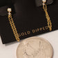 Gold Dipped Dainty Chain Dangle Post Stud Earrings