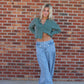 Deep Green Waffle Top