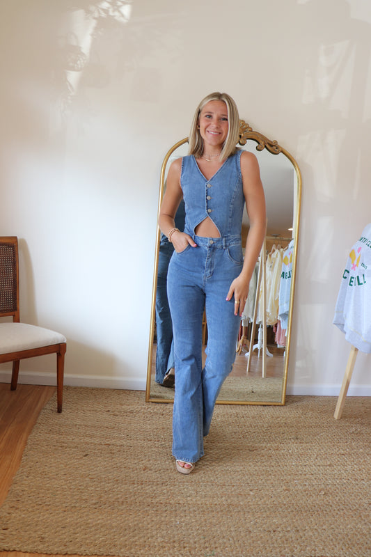 Lasso Denim Jumpsuit