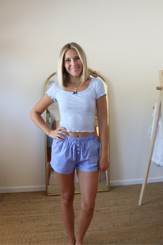 Lauren Top in Baby Blue