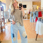 Talk About it Pants in Denim Stripes