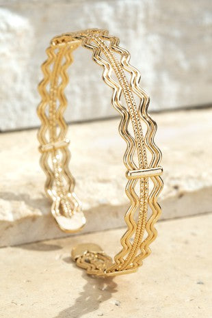 Brass Metal Cuff Bracelet
