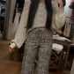Leopard High Rise Wide Leg Jeans