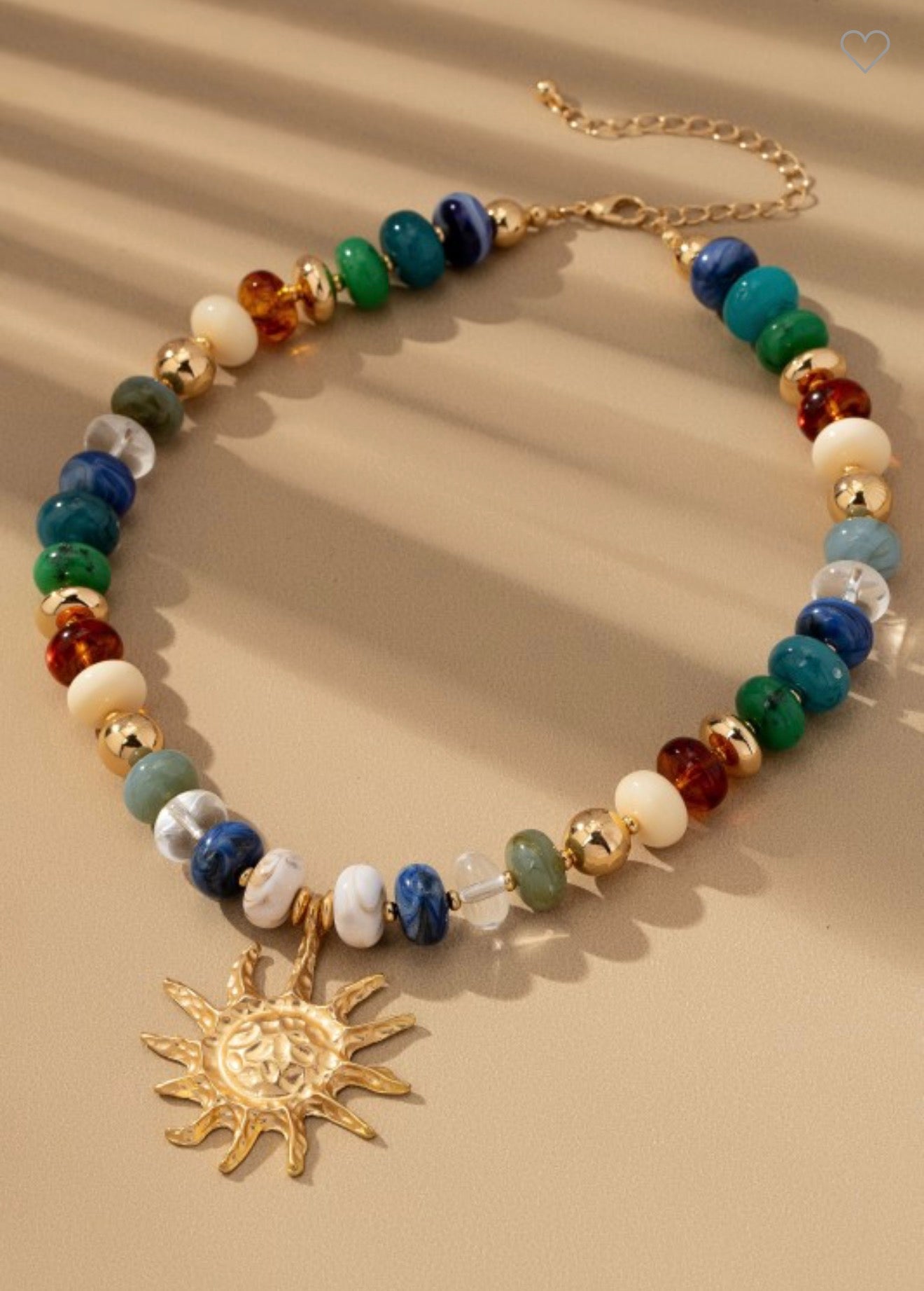 Chunky Beaded Sunshine Necklace