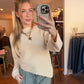 Ecru On the Edge Knit Top