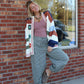 Check Please Gingham Barrel Pants