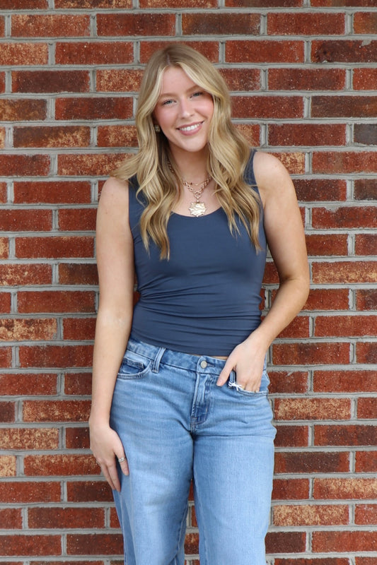 Back to Basics Tank Top - Dark Denim
