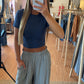 Navy Soft Knit Tee