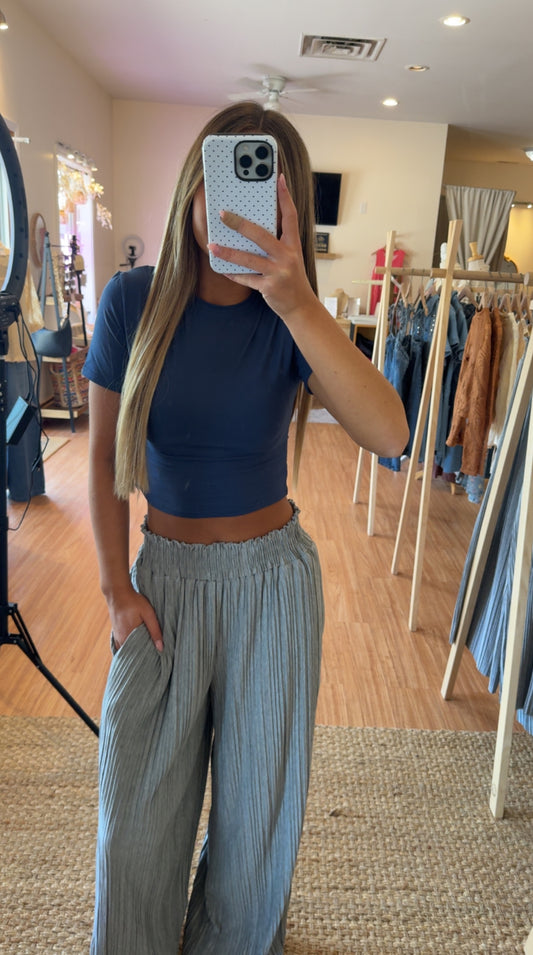 Navy Soft Knit Tee