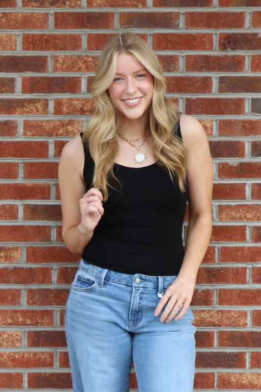 Back to Basics Tank Top -Black