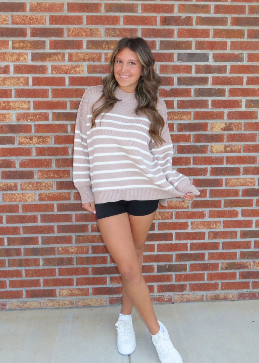 Exposed Seam Oversized Sweater