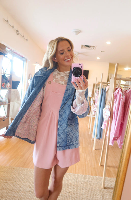 Patchwork Blossom Denim Jacket