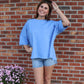Scuba Top in Cornflower Blue