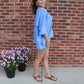 Scuba Top in Cornflower Blue
