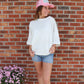 Scuba Plus Size Top in Ivory