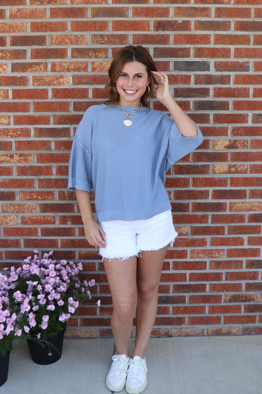 Ocean Blue Sweater