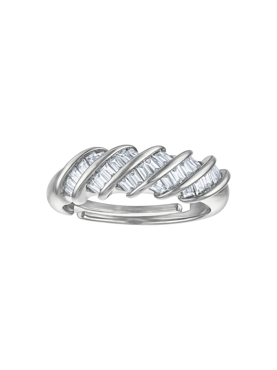 Kinsey Jessie Baguette Ring Silver
