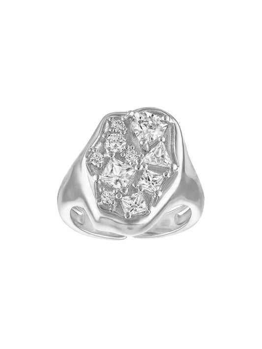 Kinsey Renee Cluster RIng Silver