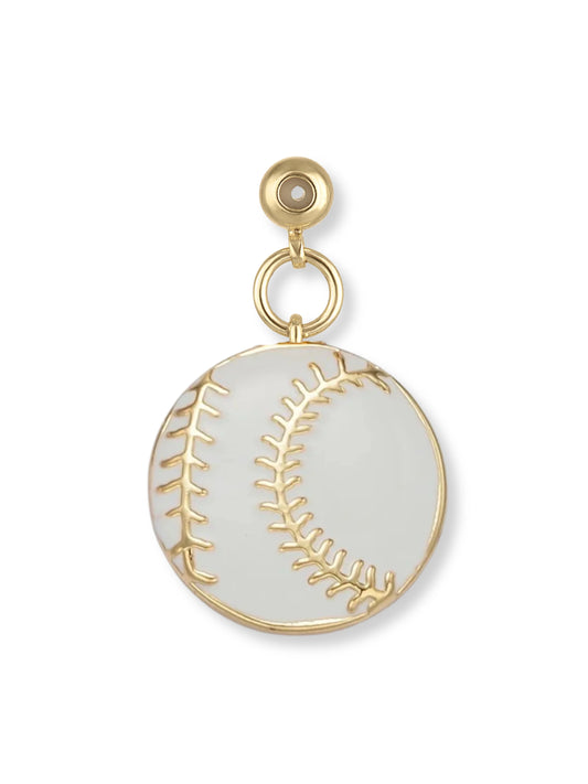 Kinsey White Baseball Grip Charm