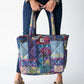 Natural Life Reversible Puffy Tote Bag - Large Blue Patchwork