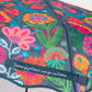 Natural Life Fold Up Umbrella - Navy Folk Flower