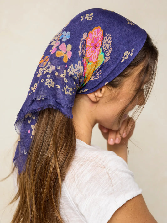 Natural Life Boho Bandana Scarf - Tropic Bandana Navy