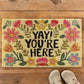 Natural Life Bungalow Doormat - Cream Yay You're Here