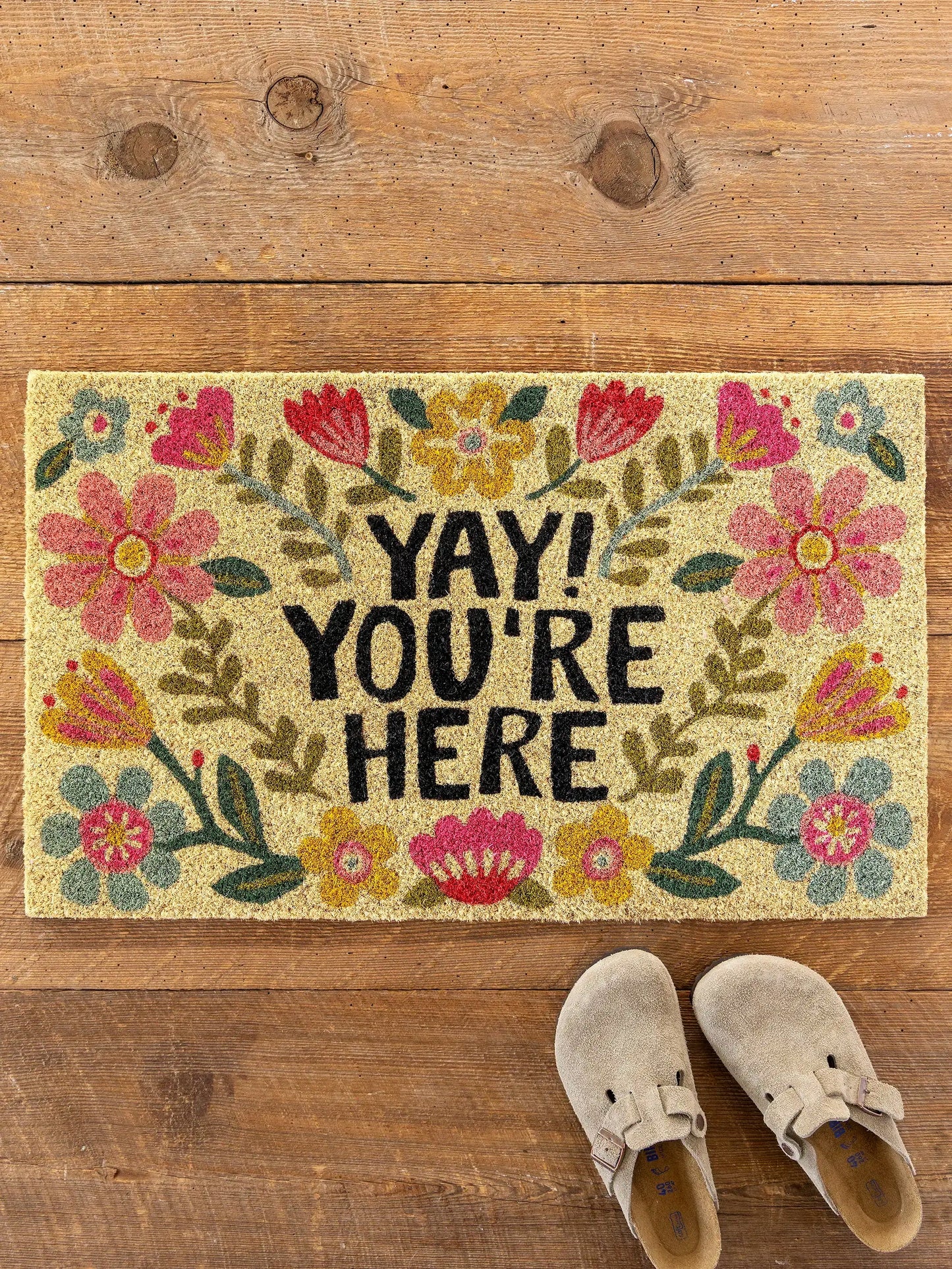 Natural Life Bungalow Doormat - Cream Yay You're Here