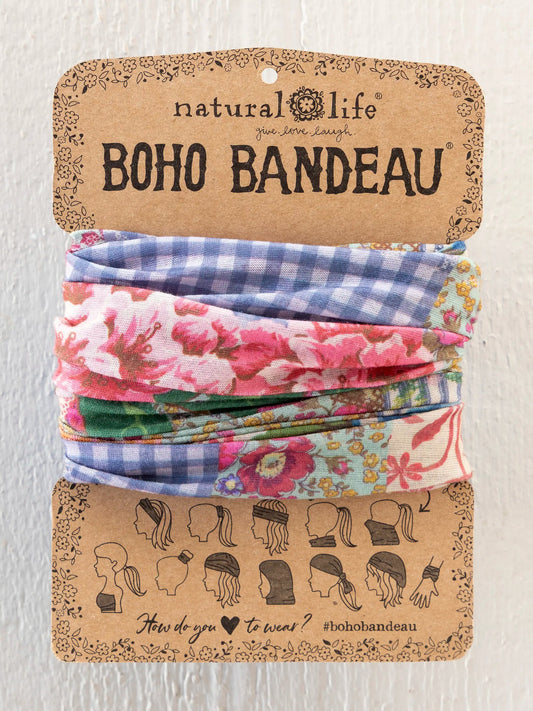 Natural Life Full Boho Bandeau® Headband - Vintage Treasure Pink