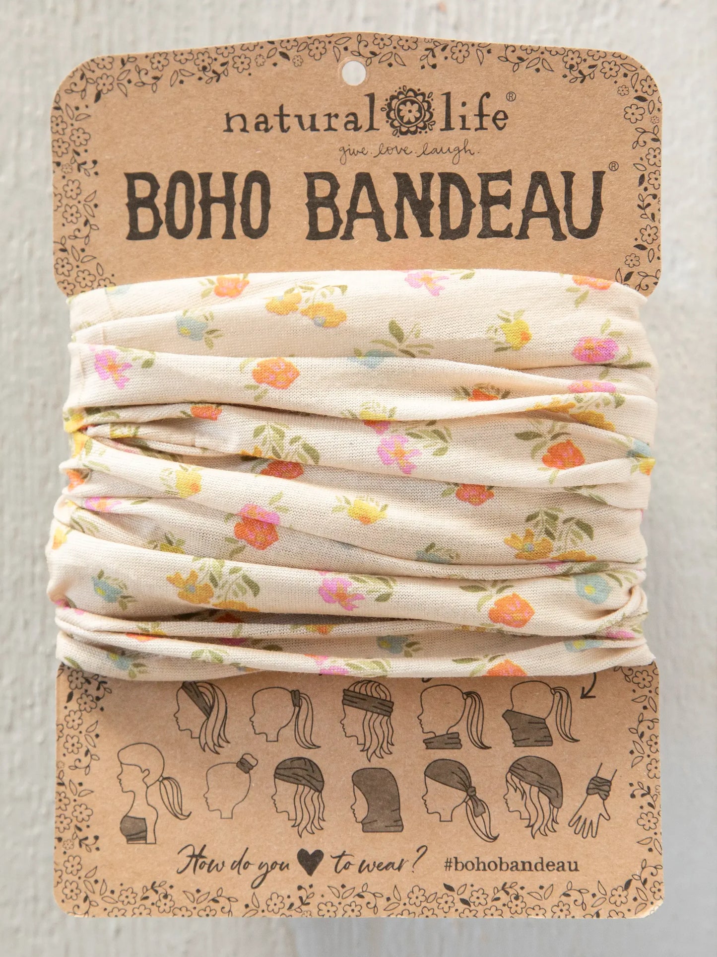 Natural Life Full Boho Bandeau® Headband - Pastel Floral