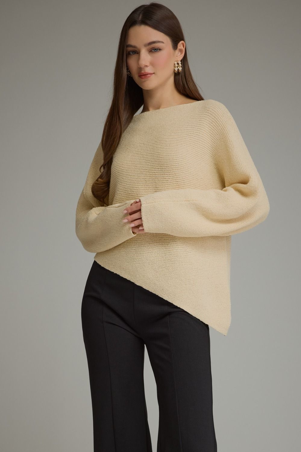 Ecru On the Edge Knit Top