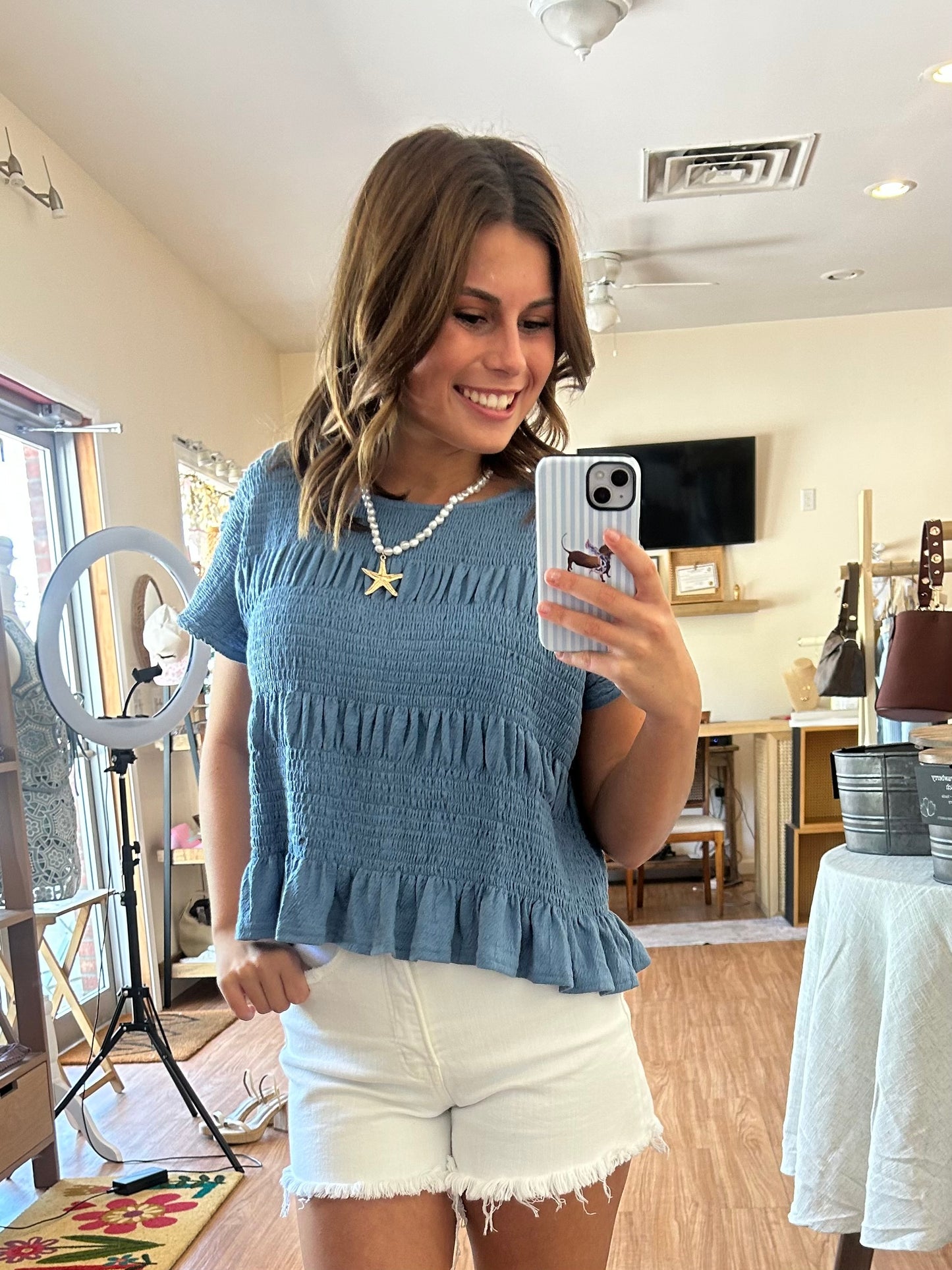 Denim Sky Top