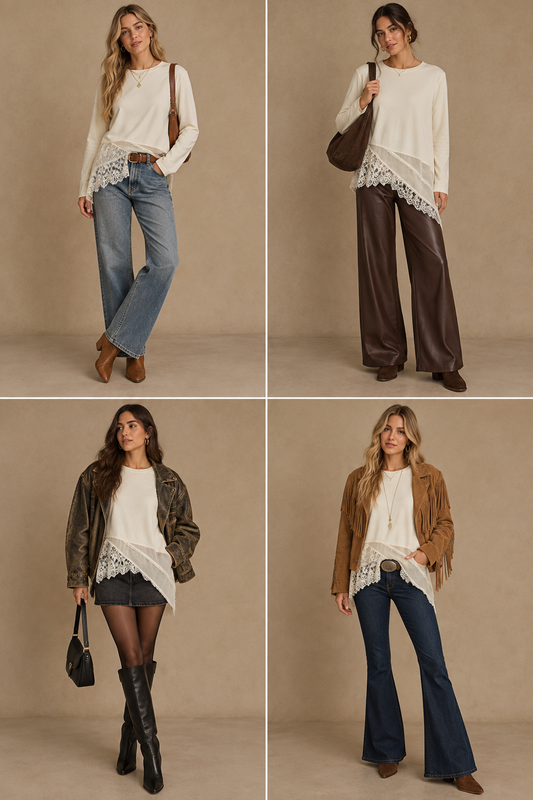 Lace & Layers Long Sleeve Top