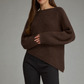 Mocha On the Edge Knit Top