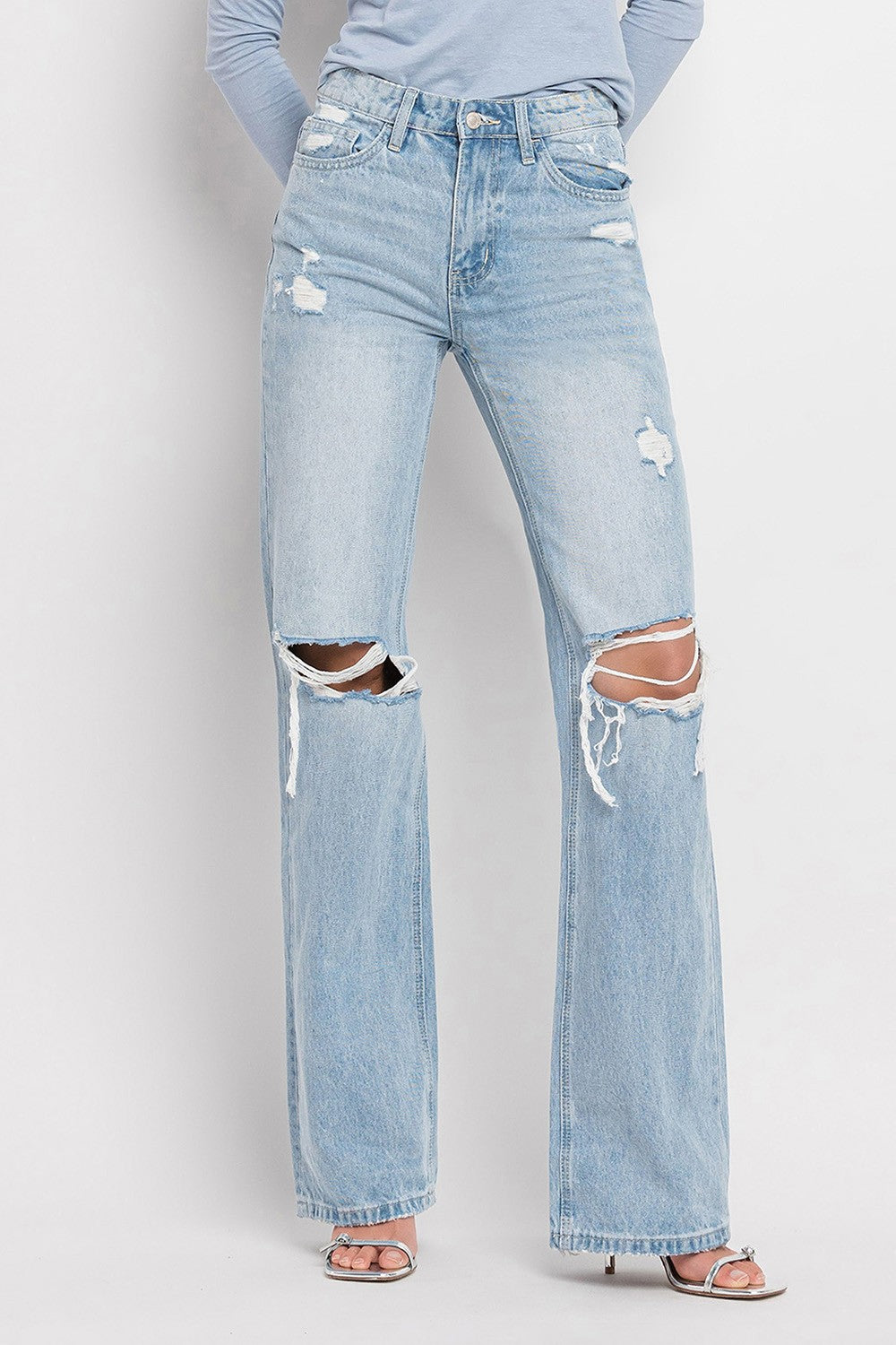 90’s Vintage Super High Rise Flare Jeans