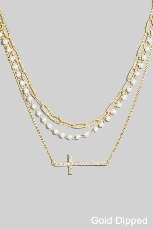 Cross Layered Necklace