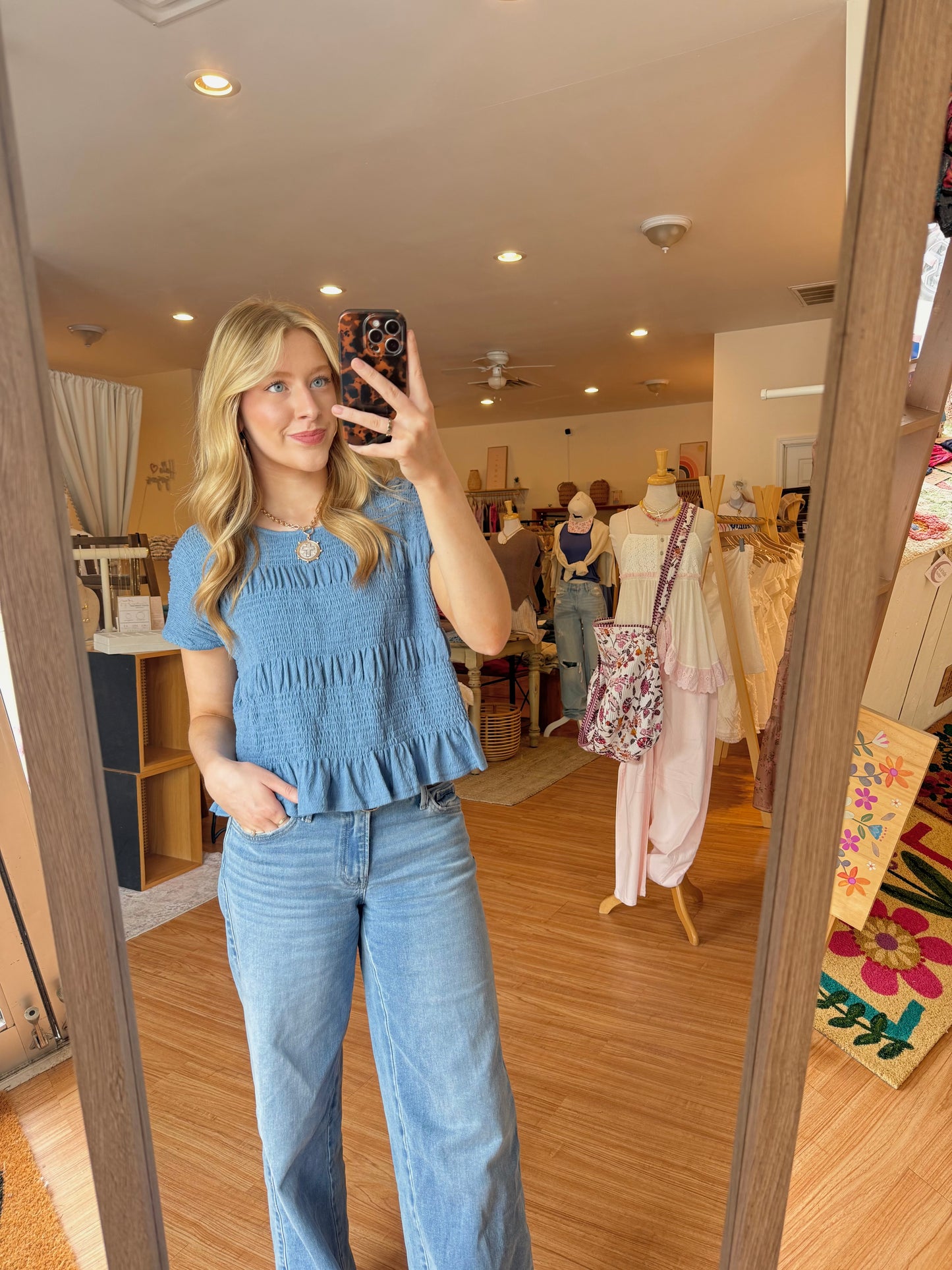 Denim Sky Top