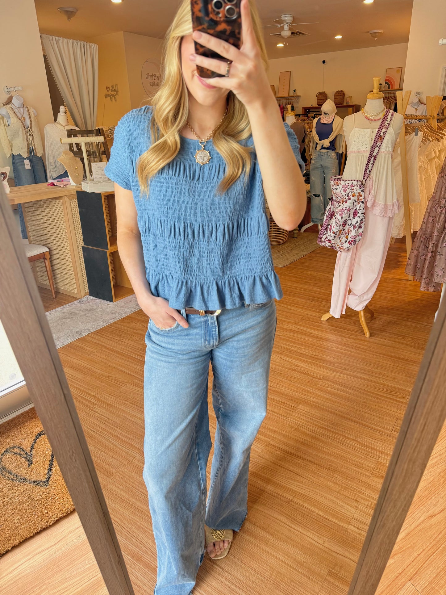 Denim Sky Top
