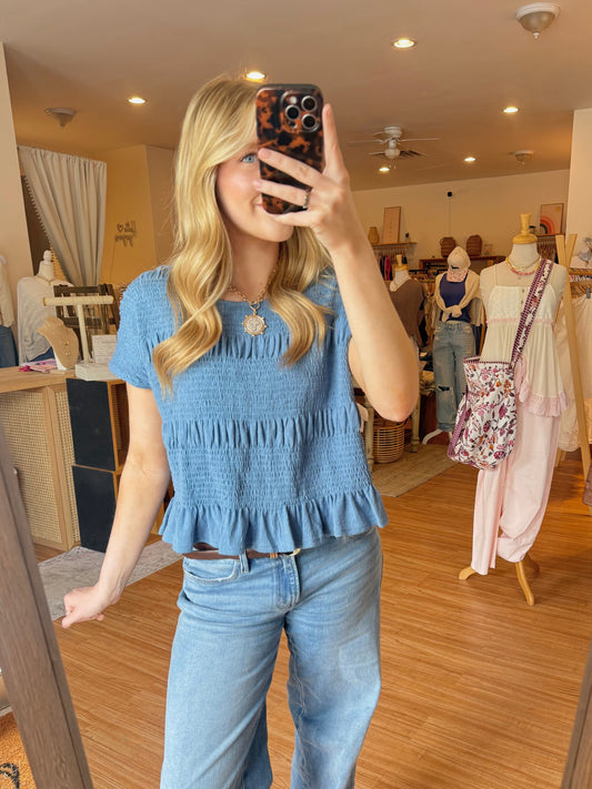 Denim Sky Top