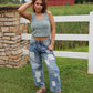 Mocha Sky Henley Tank Top