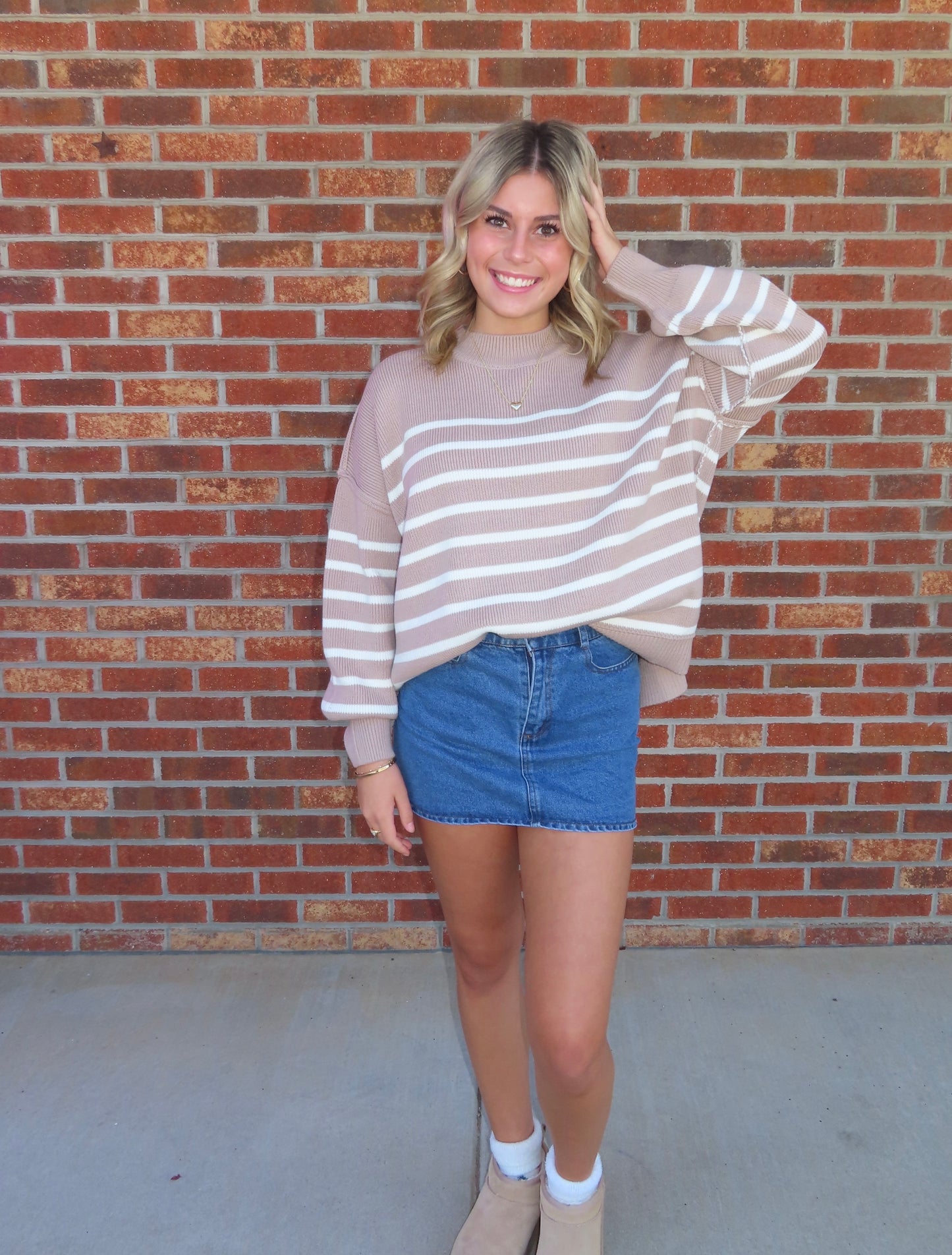 Exposed Seam Oversized Sweater